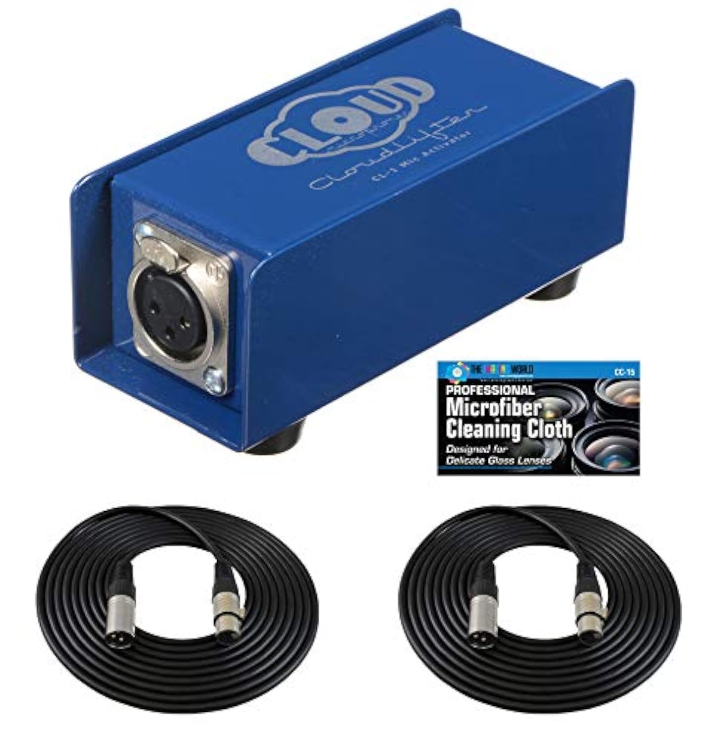 Cloud Microphones Cloudlifter CL-1 Mic Activator with 2 XLR Cables - Professional Microphone Preamplifier for Condenser Mics - Perfect for Podcasting, Studio Recording & Live Streaming