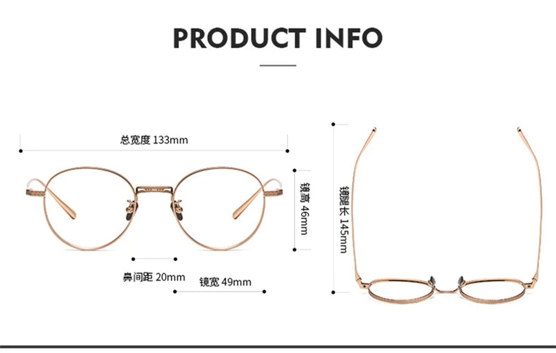 Stylish Black Titanium Oval Round Eyeglasses for Women - Lightweight Full Rim Frame 94202 | Perfect for Work, Reading & Everyday Fashion