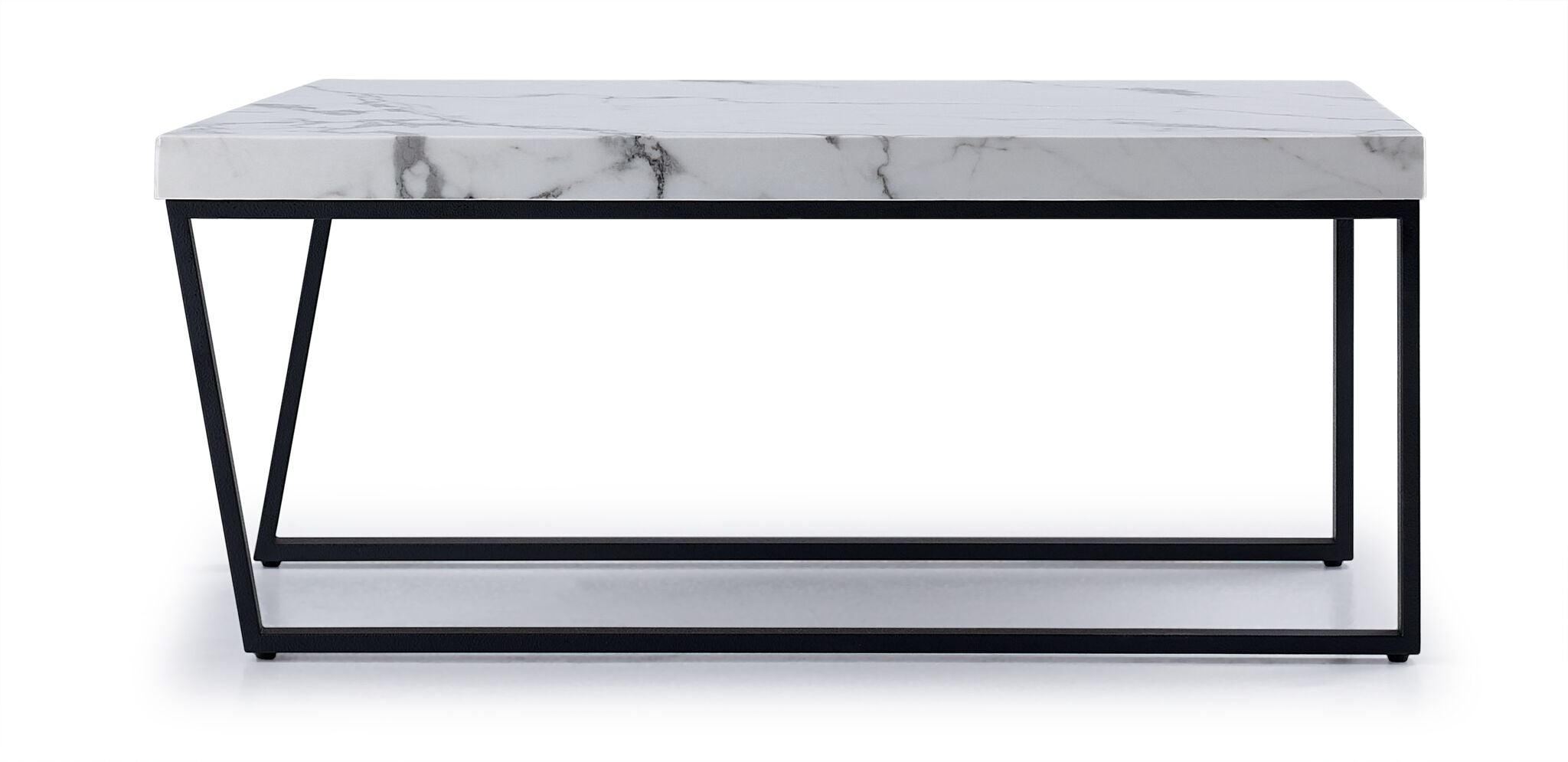 Cora 56-Inch Coffee Table and End Table Set - Modern Living Room Furniture in White, Black & Grey - Perfect for Small Spaces, Apartments & Home Decor