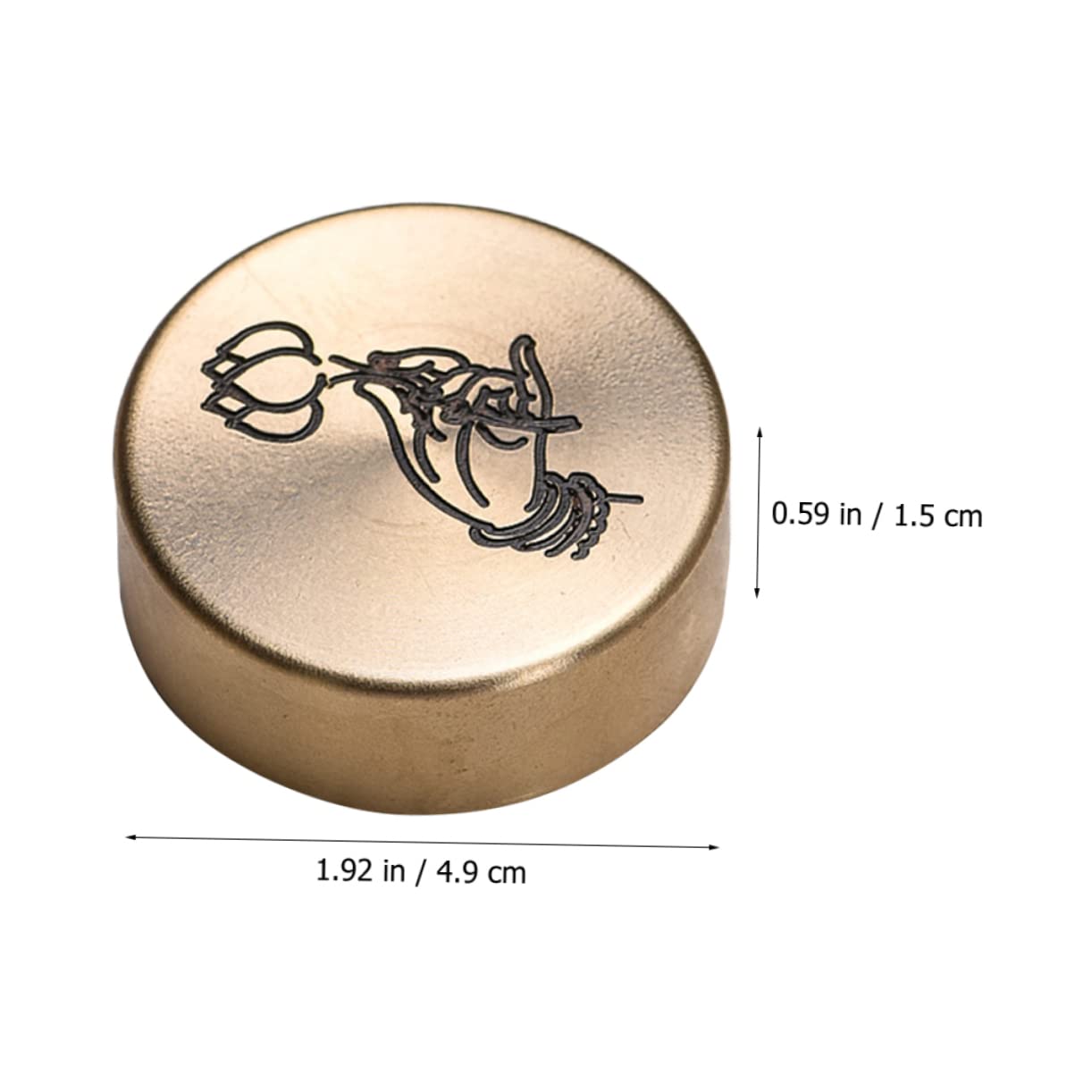 Personalized Round Copper Paperweight - Handcrafted Town Ruler Design with Chinese Calligraphy | Heavy Duty Desk Decor for Office, Home & Gift Giving