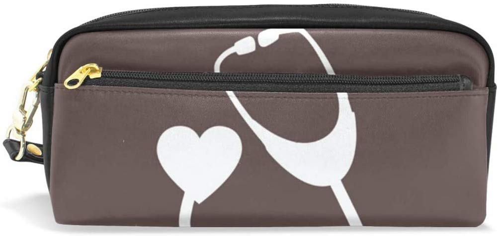 Doctor Nurse I Love Medicine Print Pencil Case - Cute Medical Theme Pen Bag & Makeup Organizer Pouch for School, Work, or Travel (Great Gift for Medical Students & Professionals)