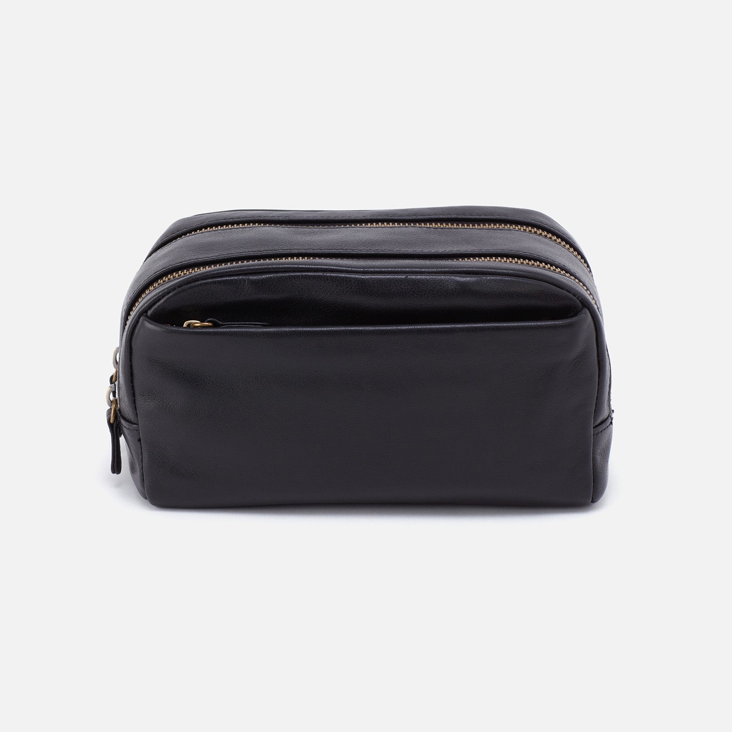 Premium Men's Travel Kit in Luxurious Silk Napa Leather - Black | Perfect for Business Trips, Vacations & Grooming On The Go