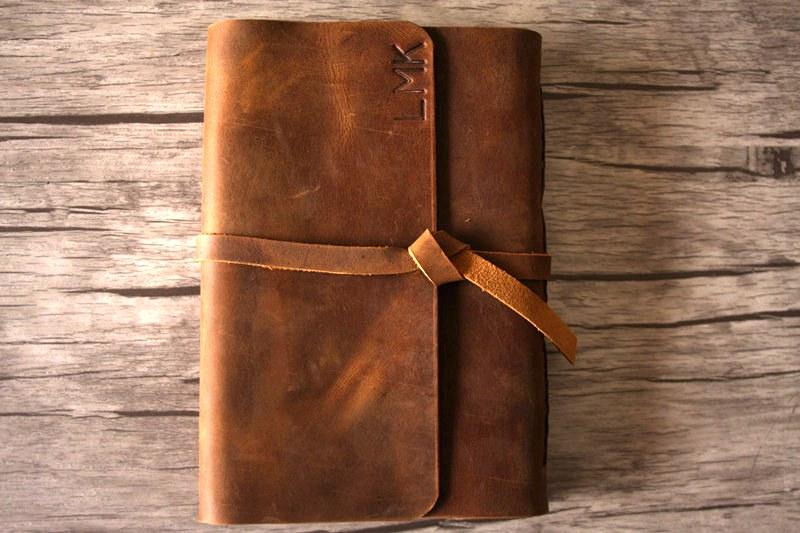 Embossed Brown Leather Retirement Guest Book - Elegant Keepsake for Retirement Parties, Signing Ceremonies & Memorable Events