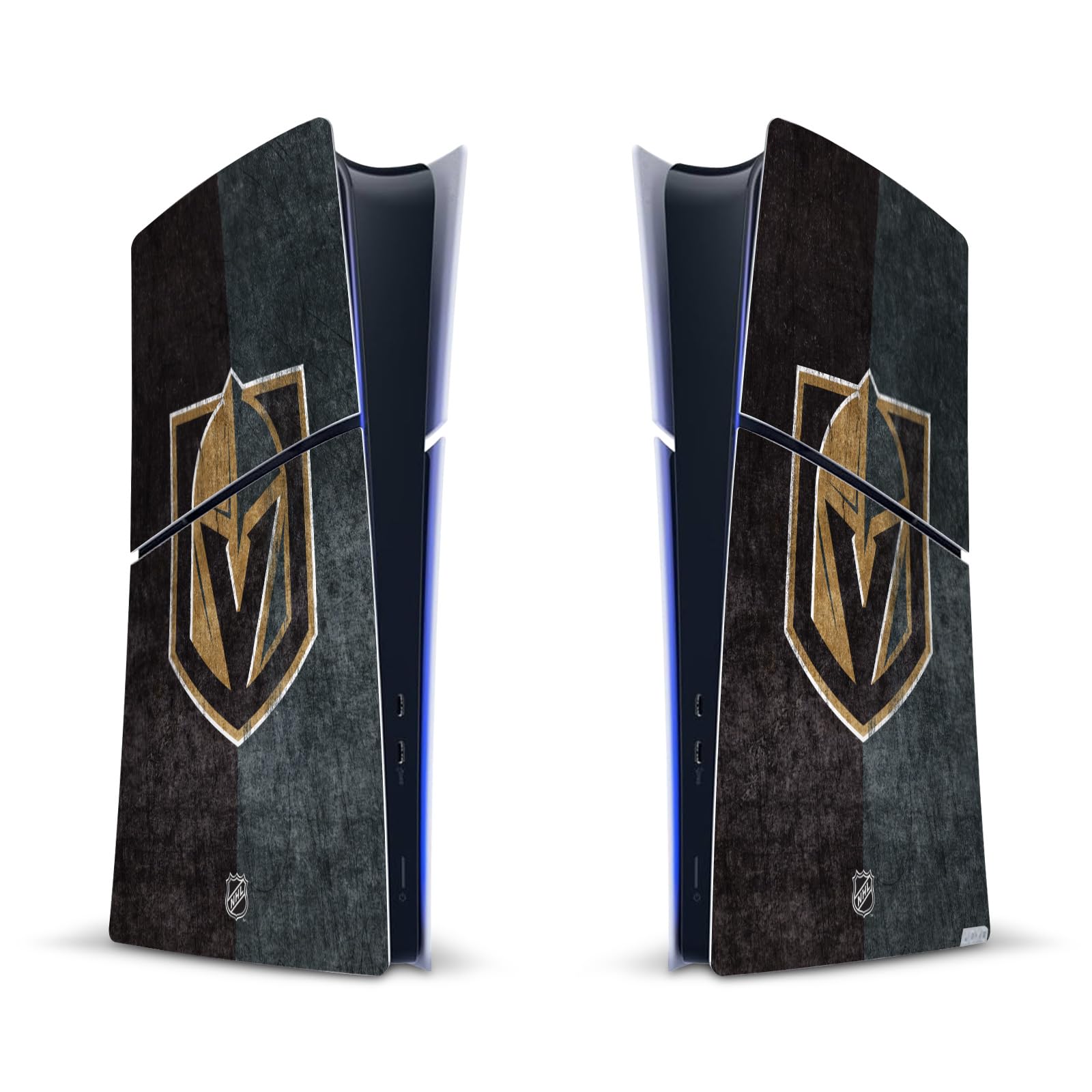 Official NHL Vegas Golden Knights Vinyl Skin Gaming Sticker Decal Compatible with Sony PlayStation 5 PS5 Slim/Pro Digital Edition Console - Customize Your Gaming Setup for Ultimate Team Spirit