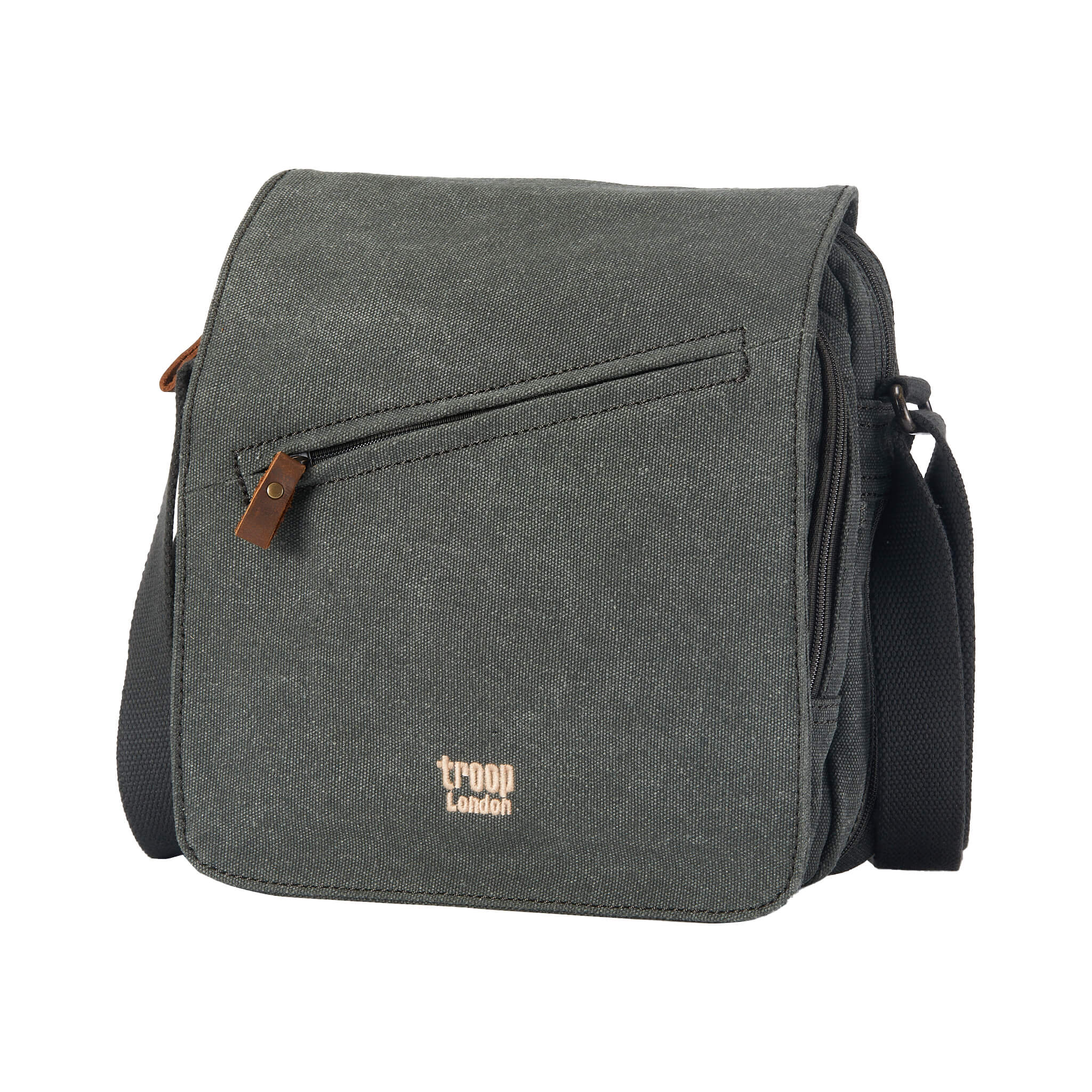 Troop London Classic Canvas Crossbody Bag for Men & Women - Stylish & Durable Shoulder Bag for Travel, Work & Everyday Use