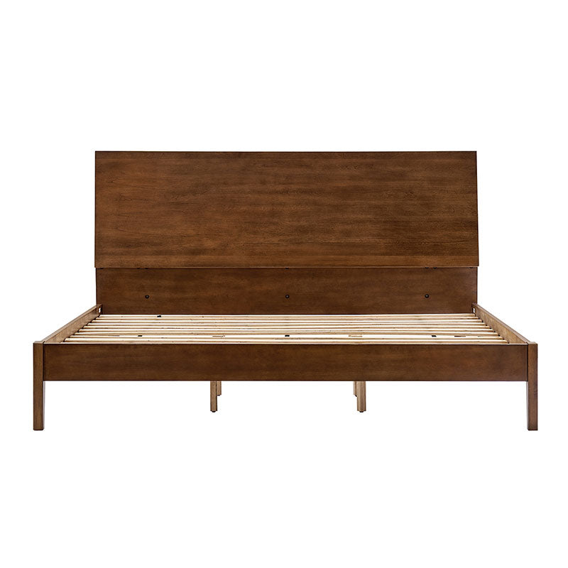 Vivian Solid Wood Queen Platform Bed Frame with USB Ports & Underbed Storage | Modern Minimalist Design for Bedroom, Guest Room, Dorm | Easy Assembly & Sturdy Support