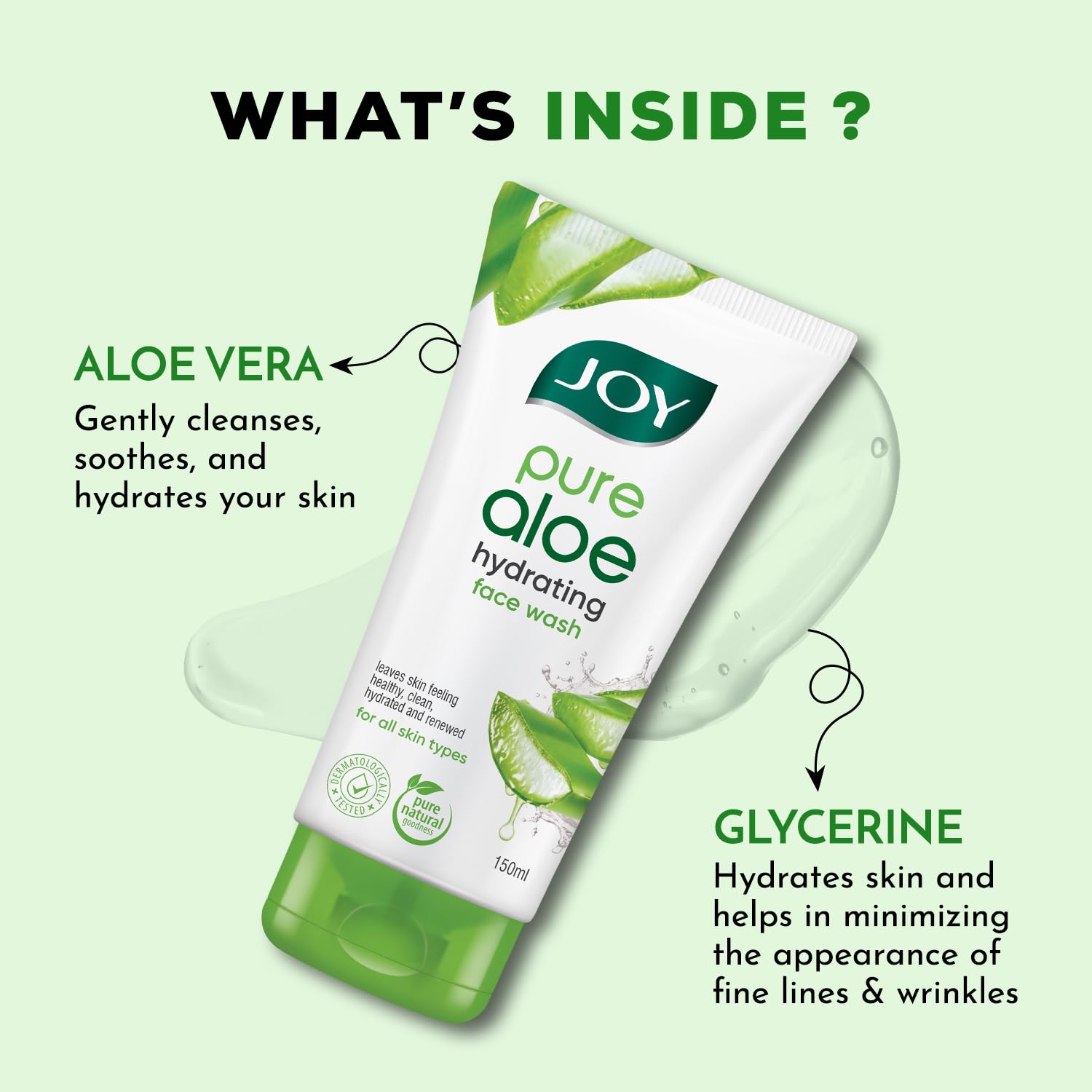 Refreshing Aloe Vera Face Wash for Oily Skin - 150ml Hydrating Gel Cleanser for Summer Skincare