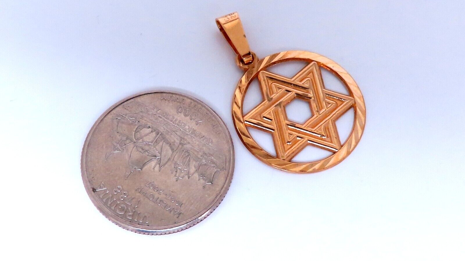 14K Gold Star of David Charm Pendant - Elegant Jewish Jewelry for Men & Women - Perfect for Hanukkah Gifts, Bar Mitzvah, Bat Mitzvah & Religious Occasions