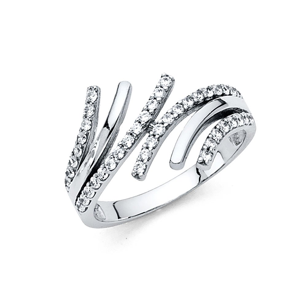 14K White Gold Elegant Diamond Ring for Women - Perfect for Engagement, Wedding & Anniversary Gifts