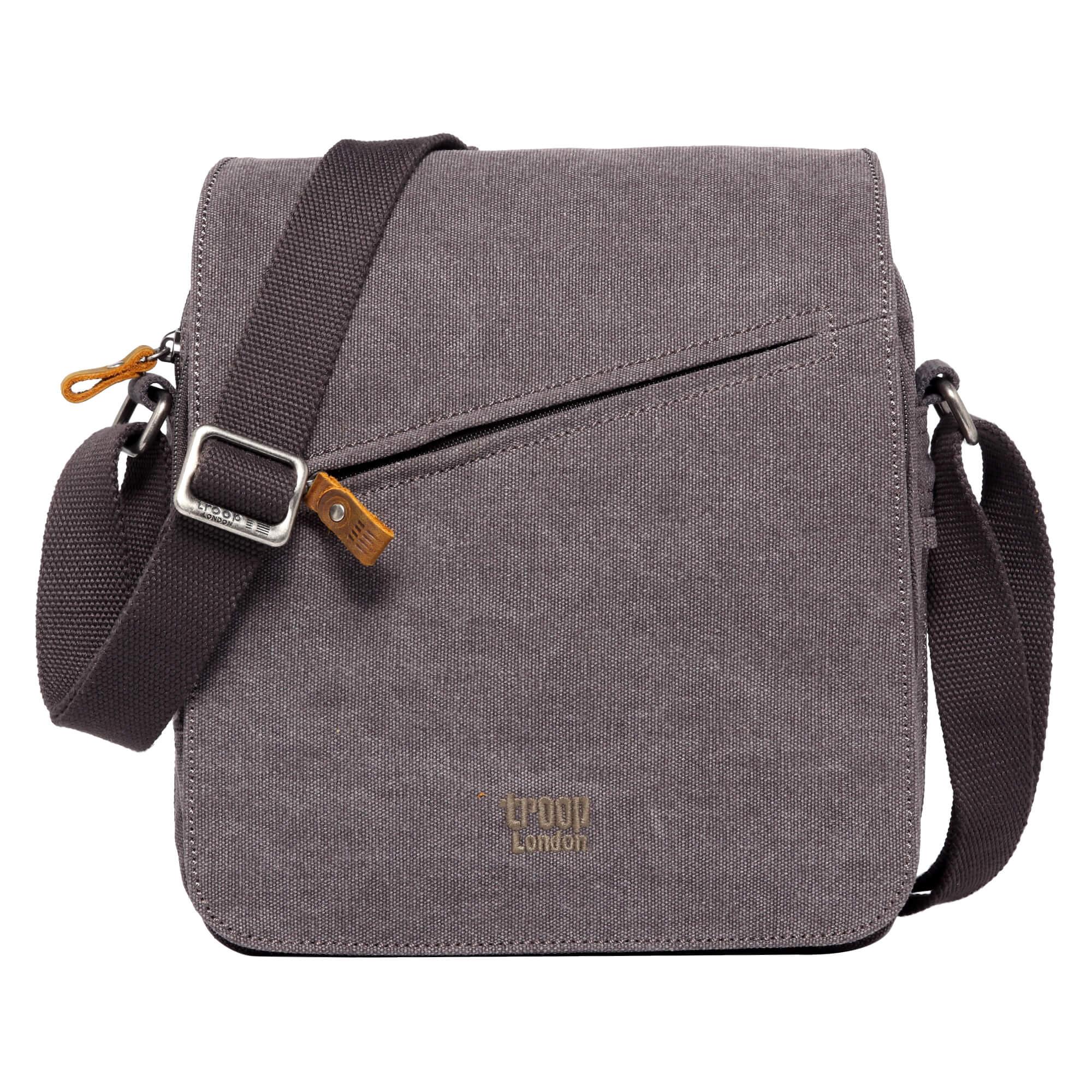 Troop London Classic Canvas Crossbody Bag for Men & Women - Stylish & Durable Shoulder Bag for Travel, Work & Everyday Use