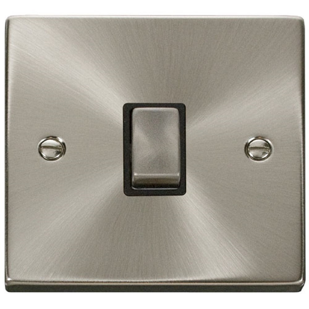 Click Deco Satin Chrome 20A Double Pole Light Switch VPSC722BK - Modern Electrical Upgrade for Homes & Offices