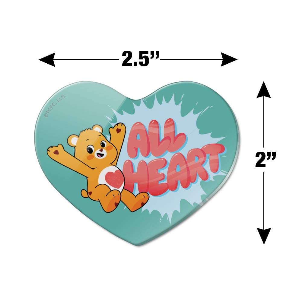 Care Bears Unlock the Magic All Heart Acrylic Refrigerator Magnet - Cute Cartoon Fridge Decor for Kids Room, Office & Kitchen Organization (Pack of 1) - Perfect for Adding Fun to Refrigerators, Lockers & Metal Surfaces