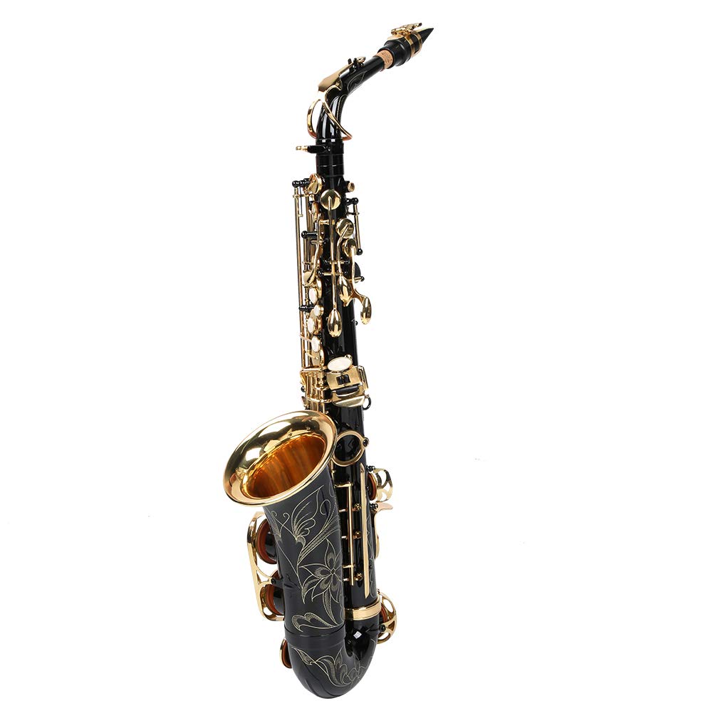 DIYdeg Alto Saxophone - Transparent Black E Flat Sax for Beginners, Kids & Adults | Perfect for Birthday Gifts & Music Practice