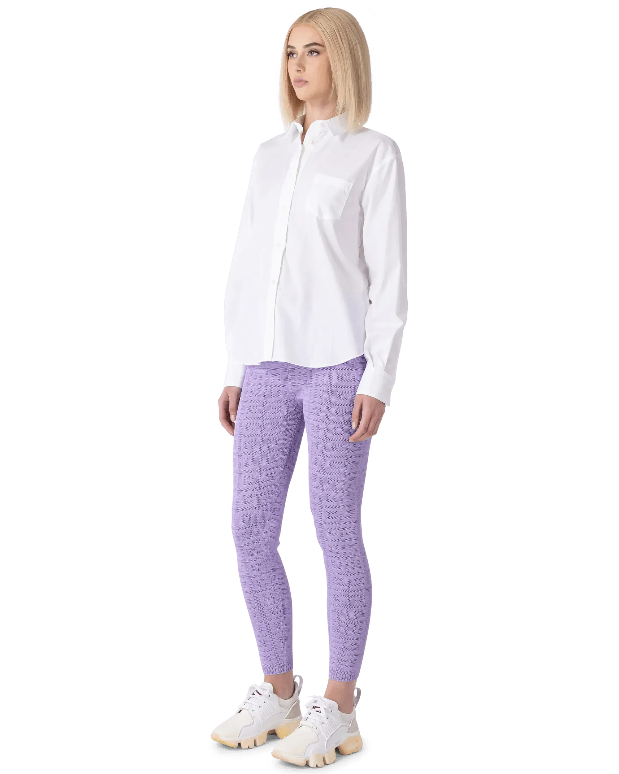 Stylish Monogram Stretch Slim Pants for Women - Comfortable Slim Fit Trousers with Elastic Waistband - Perfect for Office, Travel & Casual Wear