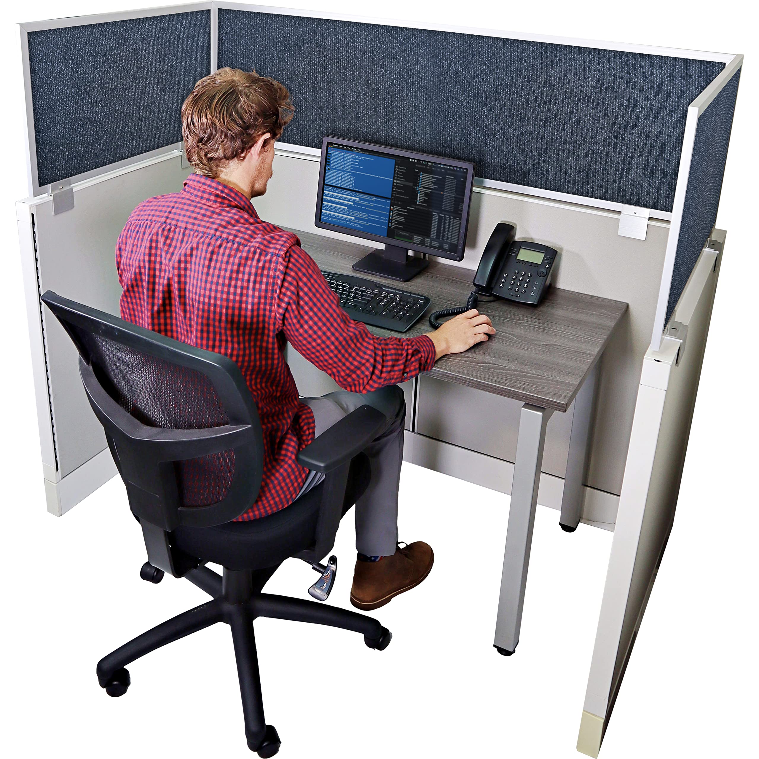 OBEX Acoustical Cubicle Privacy Screen Extender Desk Panel & Office Divider - 18