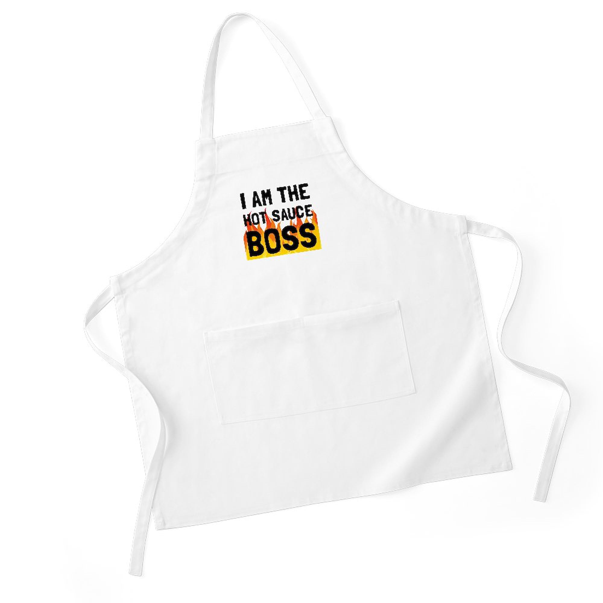 Hot Sauce Boss Kitchen Apron with Pockets - BBQ Grilling & Baking Apron for Cooking, Hosting & Outdoor Parties - Adjustable & Durable Chef Apron for Men & Women