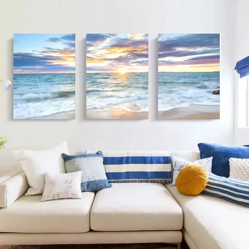 3-Piece Splash Simple Style Art Glass Bottles Wall Decor Set - Framed Canvas 50x70cm (20x28in) | High Quality Print | 100% Australian Made | Ready to Hang | Perfect for Living Room, Bedroom & Office Decor