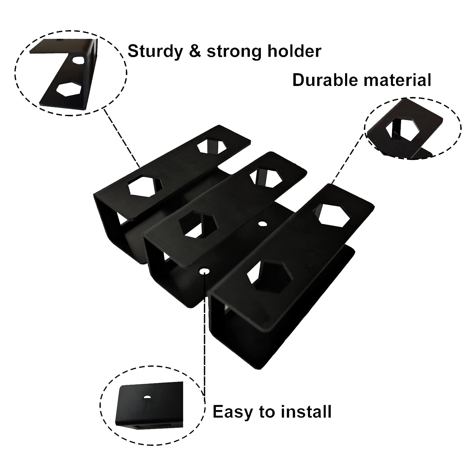 PIAOLGYI Black Under Desk Laptop Holder Mount with Screws - Adjustable Under Desk Laptop Mount Bracket for Laptop/Keyboard Storage (3-Piece Set) - Perfect for Home Office, Gaming Setup & Workspace Organization