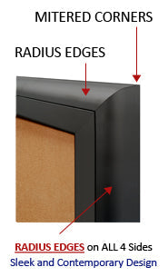 8.5 x 11 Inch Indoor Enclosed Bulletin Board with Radius Edge - Perfect for Office, Classroom, and Home Organization