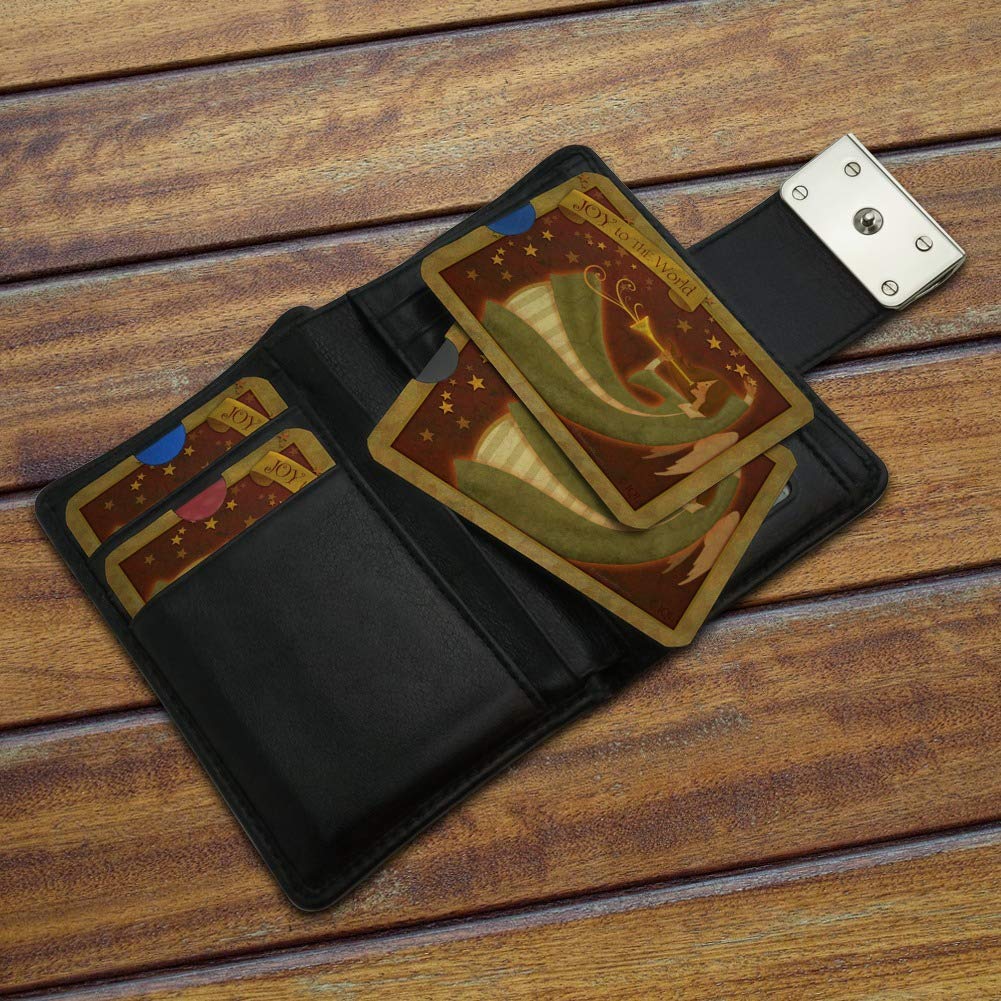Christmas Holiday Joy to the World Angel RFID Blocking Credit Card Holder Set of 4 - Protect Your Cards from Digital Theft | Perfect for Travel, Shopping & Everyday Use