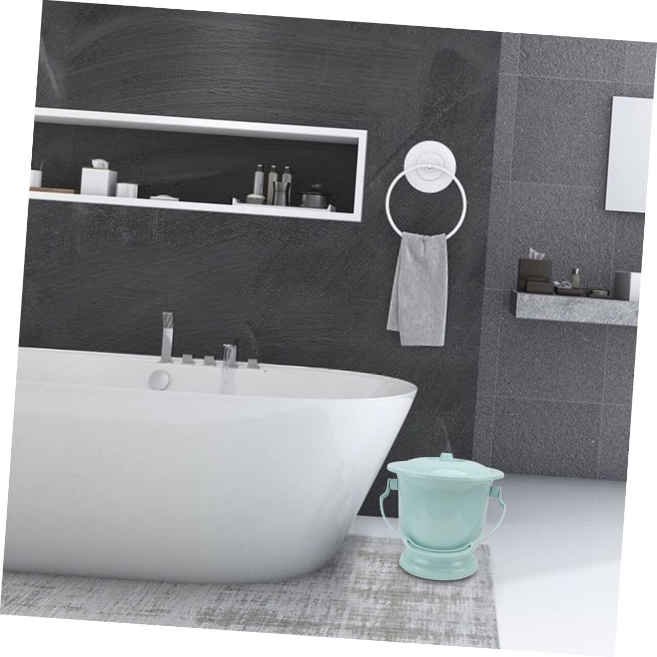 2-Pack Portable Adult Urine Bucket & Spittoon - Bedpan for Home, Car & Travel - Nighttime Toilet Training, Medical & Household Use