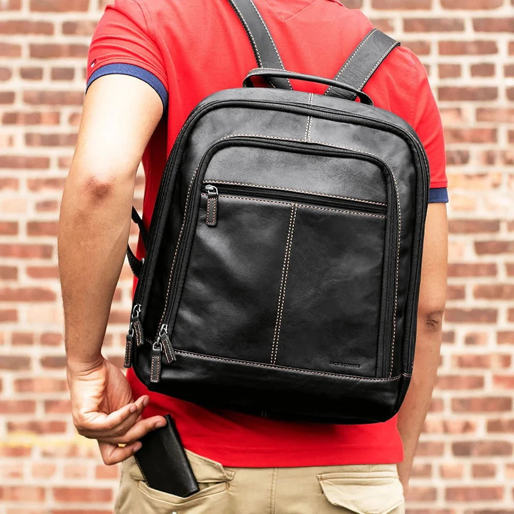 Jack Georges Voyager Professional Backpack - Durable Laptop Backpack for Work & Travel, Water-Resistant Business Bag with USB Charging Port | Perfect for Office Commute, College Students & Business Trips