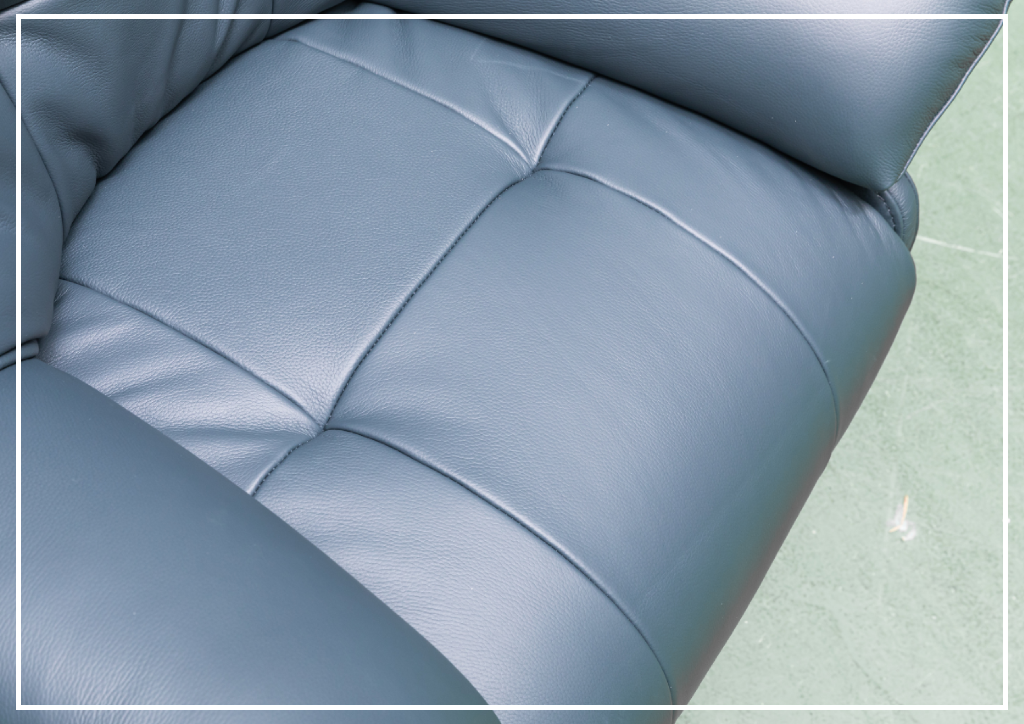 Klaussner Serano Blaze Blue Leather Swivel Power Recliner Lift Chair - Electric Massage Recliner for Living Room, Home Theater & Elderly Care - Comfortable Adjustable Sofa with USB Charging Port