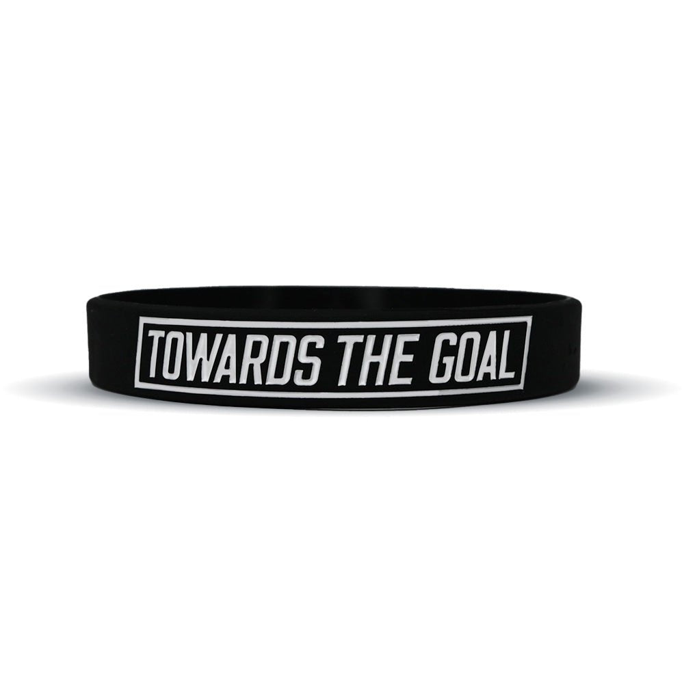 Motivational Wristband - Towards The Goal Inspirational Bracelet for Fitness, Running & Daily Encouragement