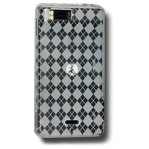Amzer Luxe Argyle Case for Motorola DROID X - Clear Protective Cover for Daily Use