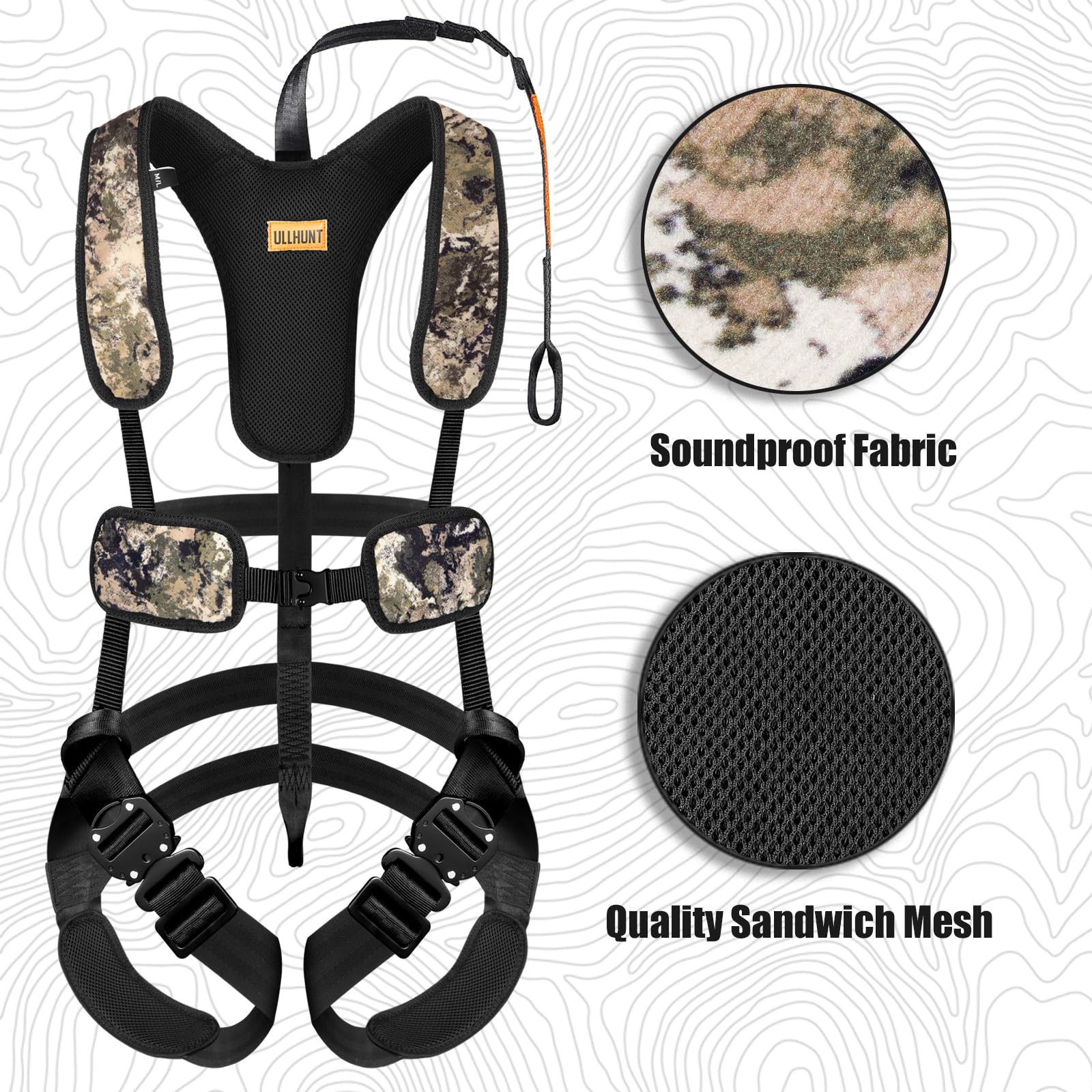 UIIHUNT Tree Stand Safety Harness - Lightweight & Adjustable Hunting Safety Gear for Tree Stands | Perfect for Deer Hunting, Bow Hunting & Outdoor Adventures