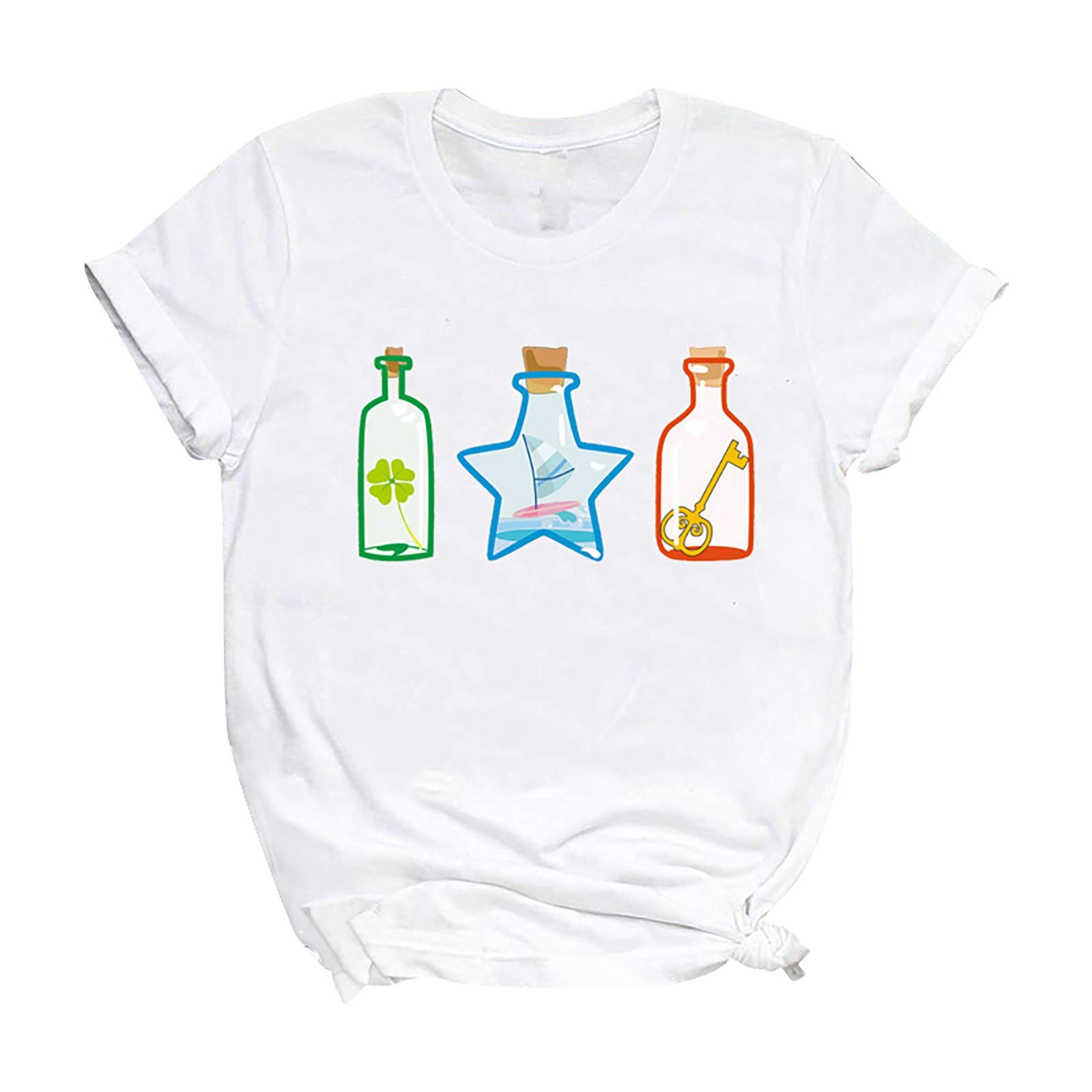 UOKNICE Women's Short Sleeve Printed T-Shirts - Trendy Casual Summer Tops & Blouses with Fashion Designs | Perfect for Daily Wear, Office Outfits & Weekend Outings