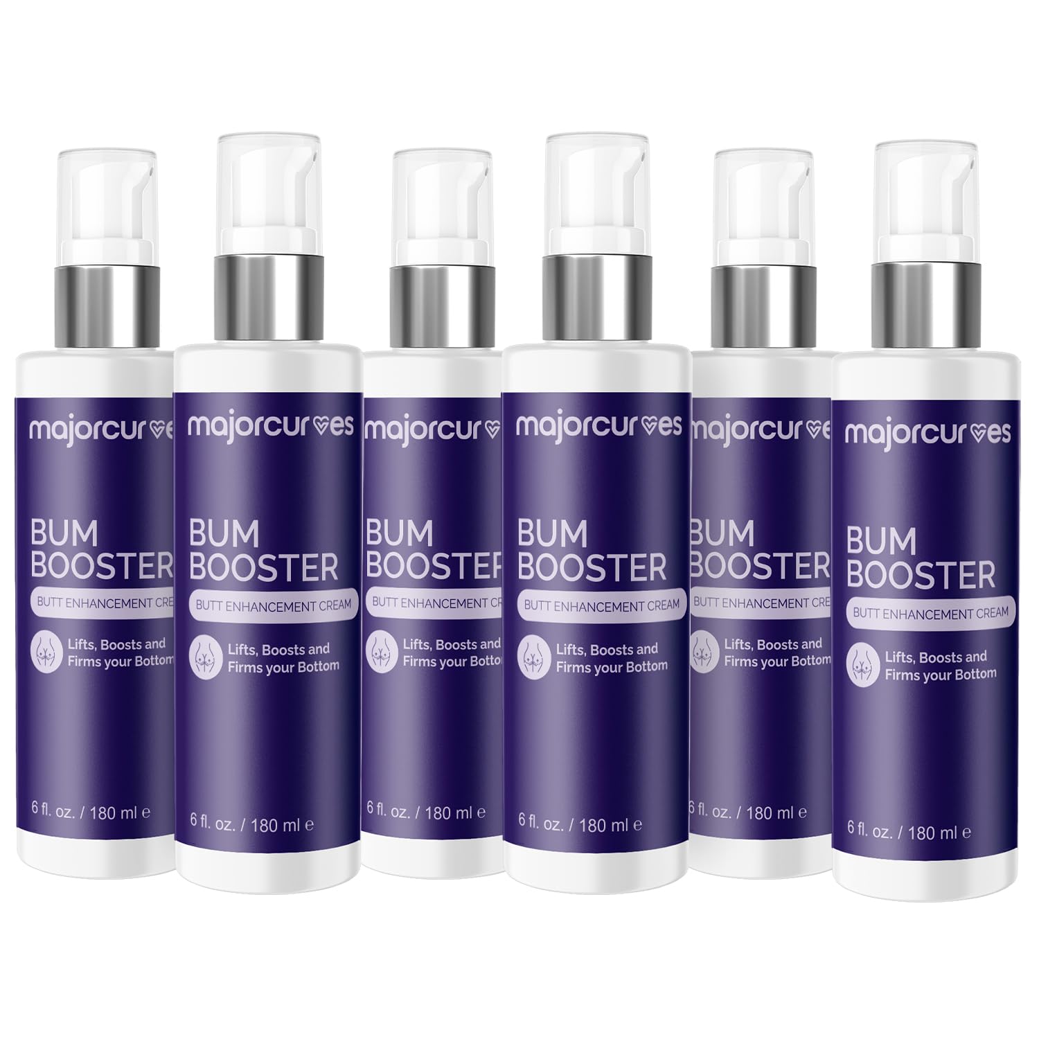 Butt Enhancement Cream for Gluteal Enlargement - 6 Bottles Set - Firming & Lifting Formula for Rounder, Fuller Buttocks - Perfect for Body Shaping & Confidence Boost
