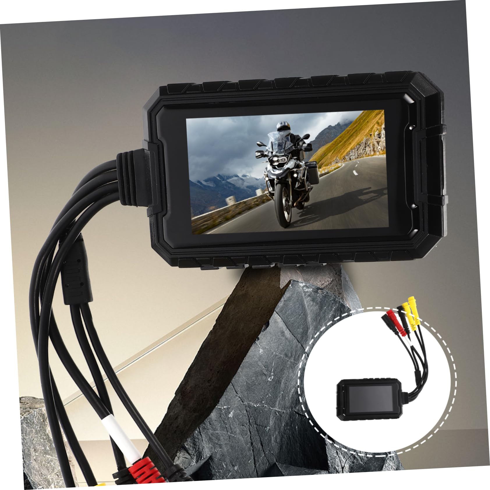 Hemobllo 3.0 Inch LCD Waterproof Motorcycle Action Camera with Anti-Shake & Night Vision - HD Bike Rear View Recorder for Cycling, Off-Road & Adventure Riding