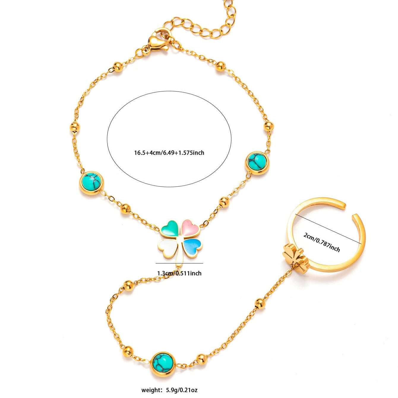 Y2K Evil Eye Hand Chain Bracelet for Women - Trendy Boho Adjustable Hand Jewelry for Protection & Style - Perfect for Festivals, Parties, and Layering with Other Bracelets