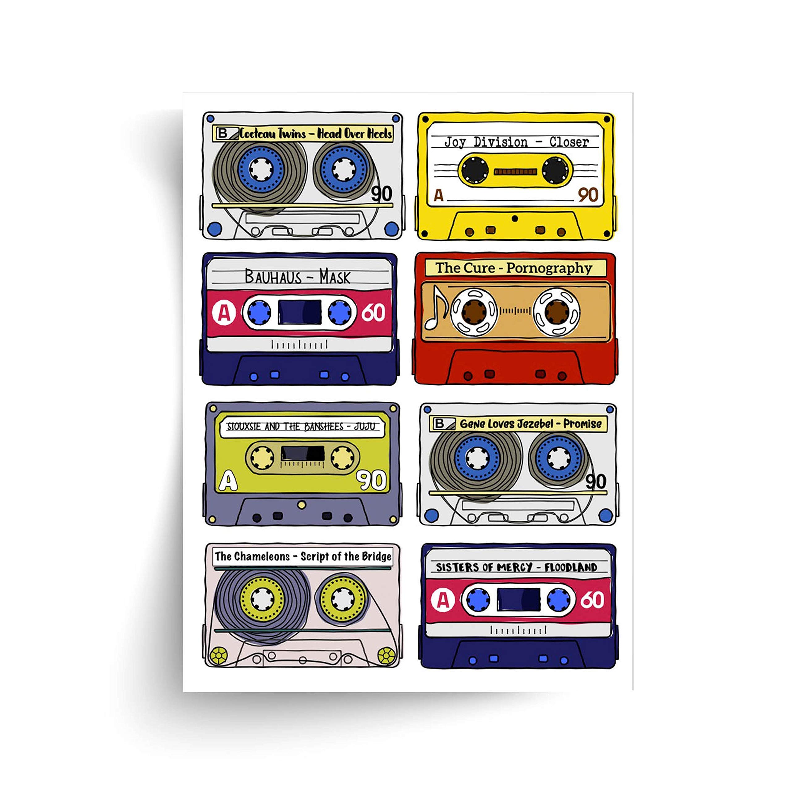 Classic Goth Albums - Unframed Music Poster Print - Perfect Gift for Gothic Music Lovers & Home Decor - Great for Bedroom, Living Room, or Music Studio Wall Art
