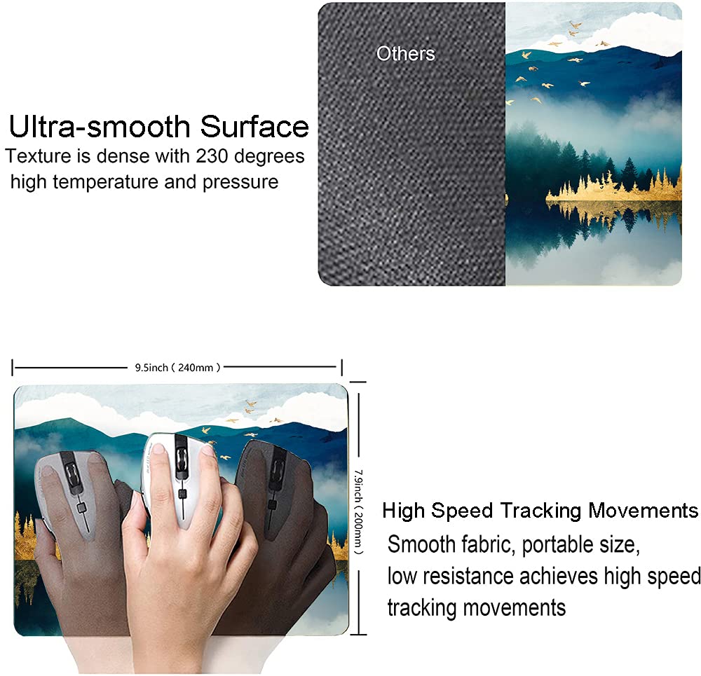 Premium Non-Slip Rubber Base Mouse Pad - 9.5