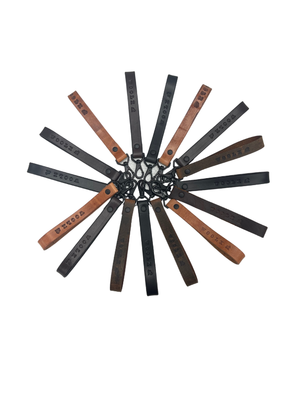 Premium Genuine Leather Keychain with Durable Metal Ring - Stylish & Functional for Keys, Wallets, Bags - Perfect for Everyday Use, Travel, and Gifts