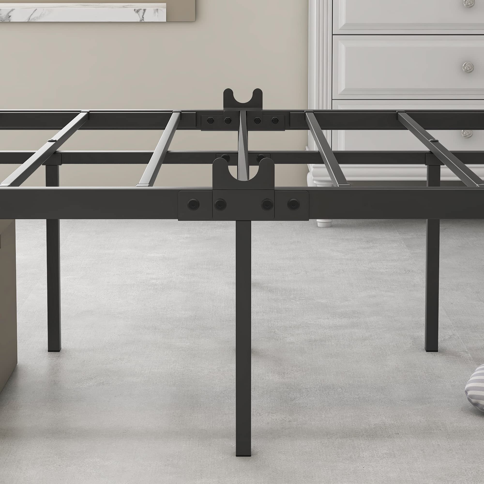 **Metal Canopy Bed Frame - No Box Spring Needed, X-Shaped Support, Black Twin Size - Perfect for Kids' Rooms, Guest Bedrooms & Cozy Dorm Spaces**