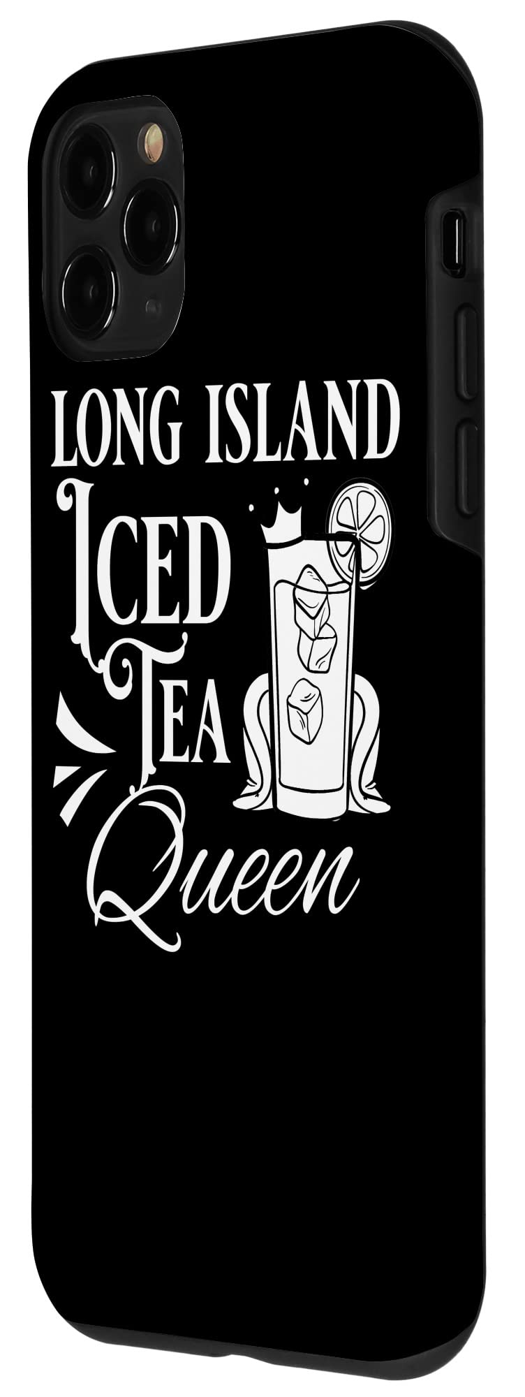iPhone 11 Pro Case - Long Island Iced Tea Queen Cocktail Recipe Design - Trendy Alcohol Mix Pattern Phone Cover for Women & Men - Perfect for Parties, Bars & Nightlife