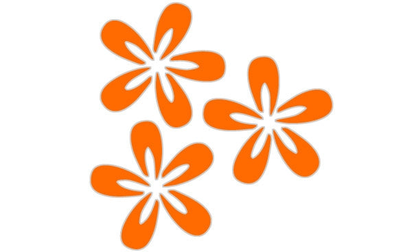 805 Three Flowers 2.5 x 2.5 Inch Decorative Stickers - Waterproof Vinyl for Scrapbooking, Journals, Laptops & DIY Crafts - Perfect for Home Decor, Gift Wrapping & Party Supplies