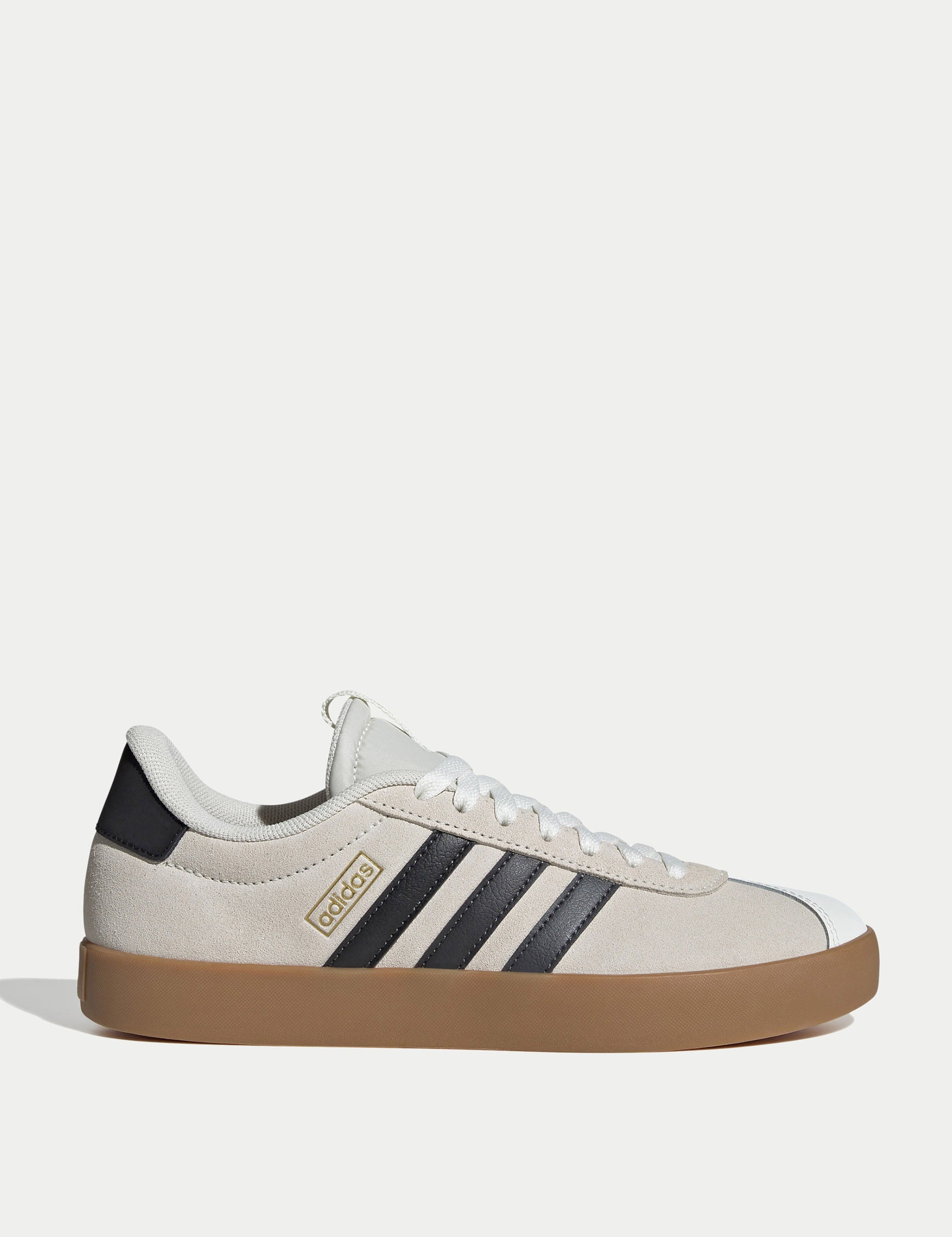 VL Court 3.0 Women's Tennis Shoes - Off White/Grey Six/Gold Metallic - Lightweight Athletic Sneakers for Running, Gym Workouts & Casual Wear