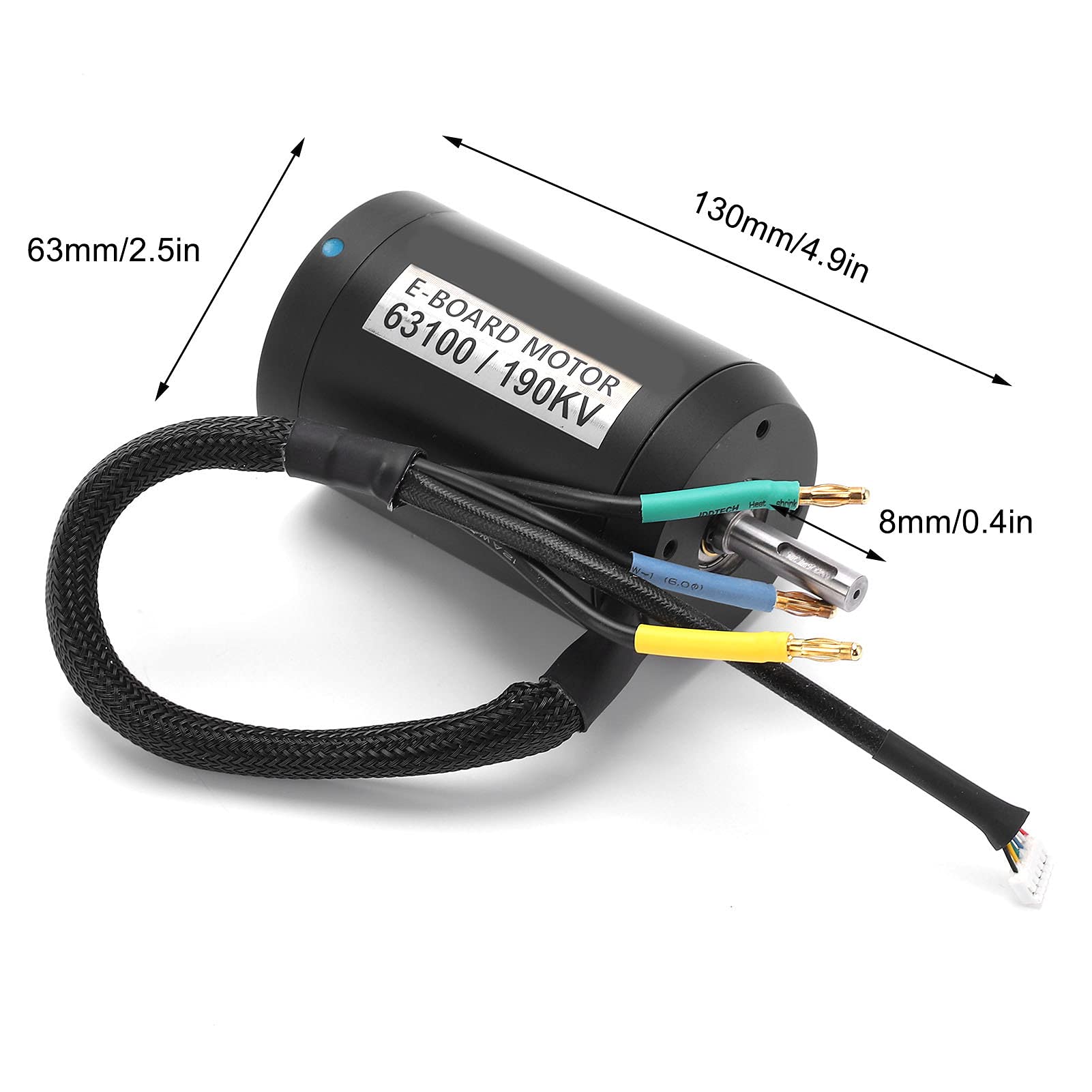 10mm D Shaft 5KW Brushless Motor for Electric Scooter, Ebike & Mountain Bike - High Performance Waterproof Glue Filled Motor for Off-Road Riding, Commuting & Electric Skateboard