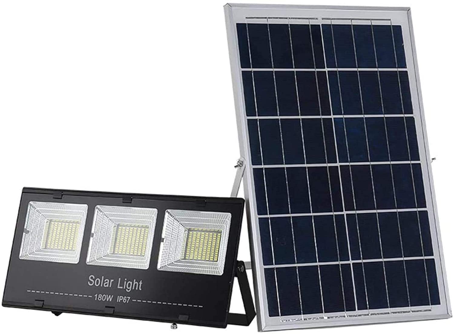 HYCLAM 100W Solar Flood Lights with Remote - IP67 Waterproof LED Solar Security Lights for Outdoor, Fence & Garden - Dusk to Dawn Solar Powered Motion Sensor Lighting (Black) - Perfect for Pathway, Yard & Backyard Illumination