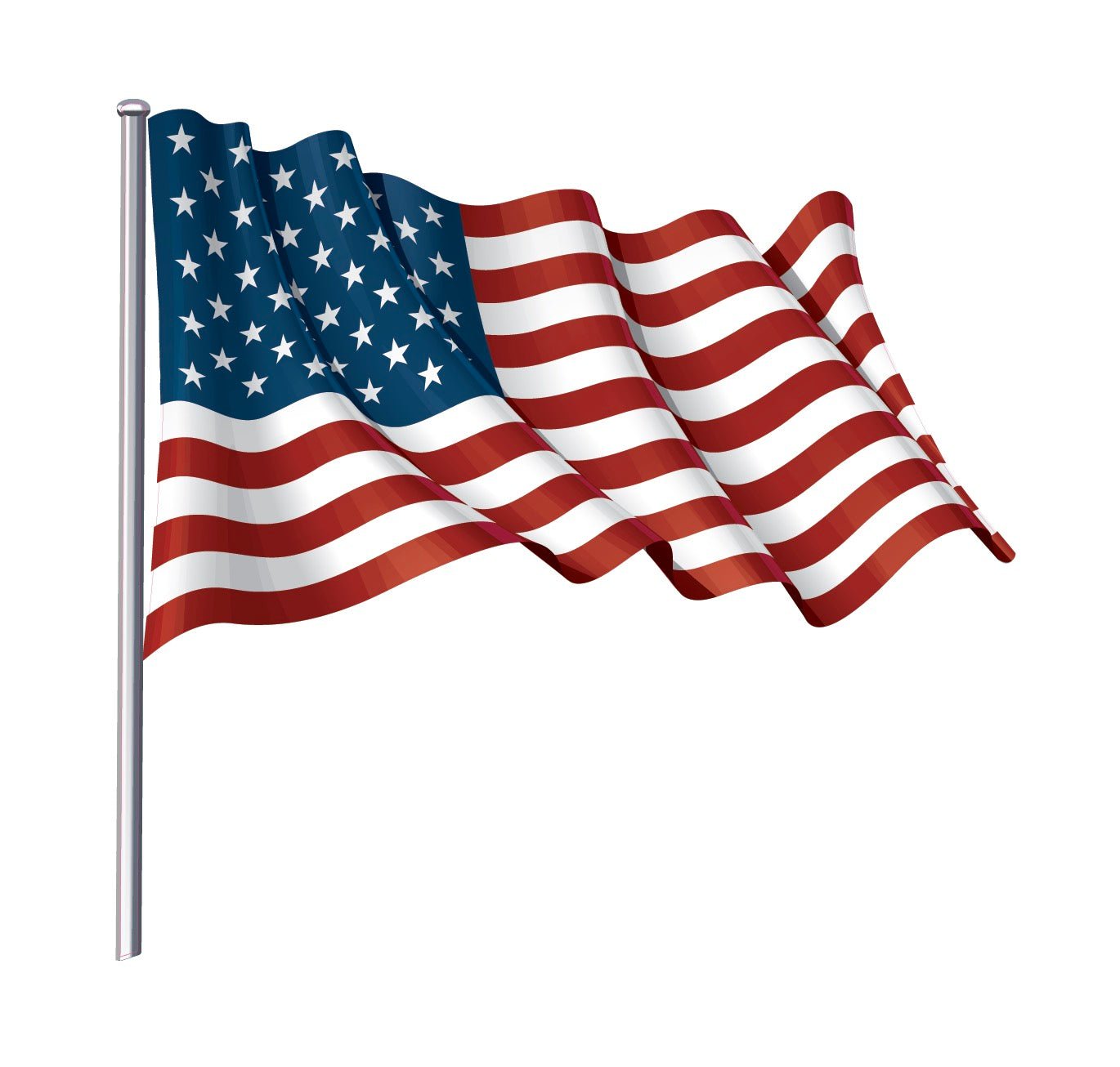 Premium American Flag Decal - Patriotic Vinyl Sticker for Cars, Laptops & Windows - USA Flag Decoration for Home, Office & Outdoor Use
