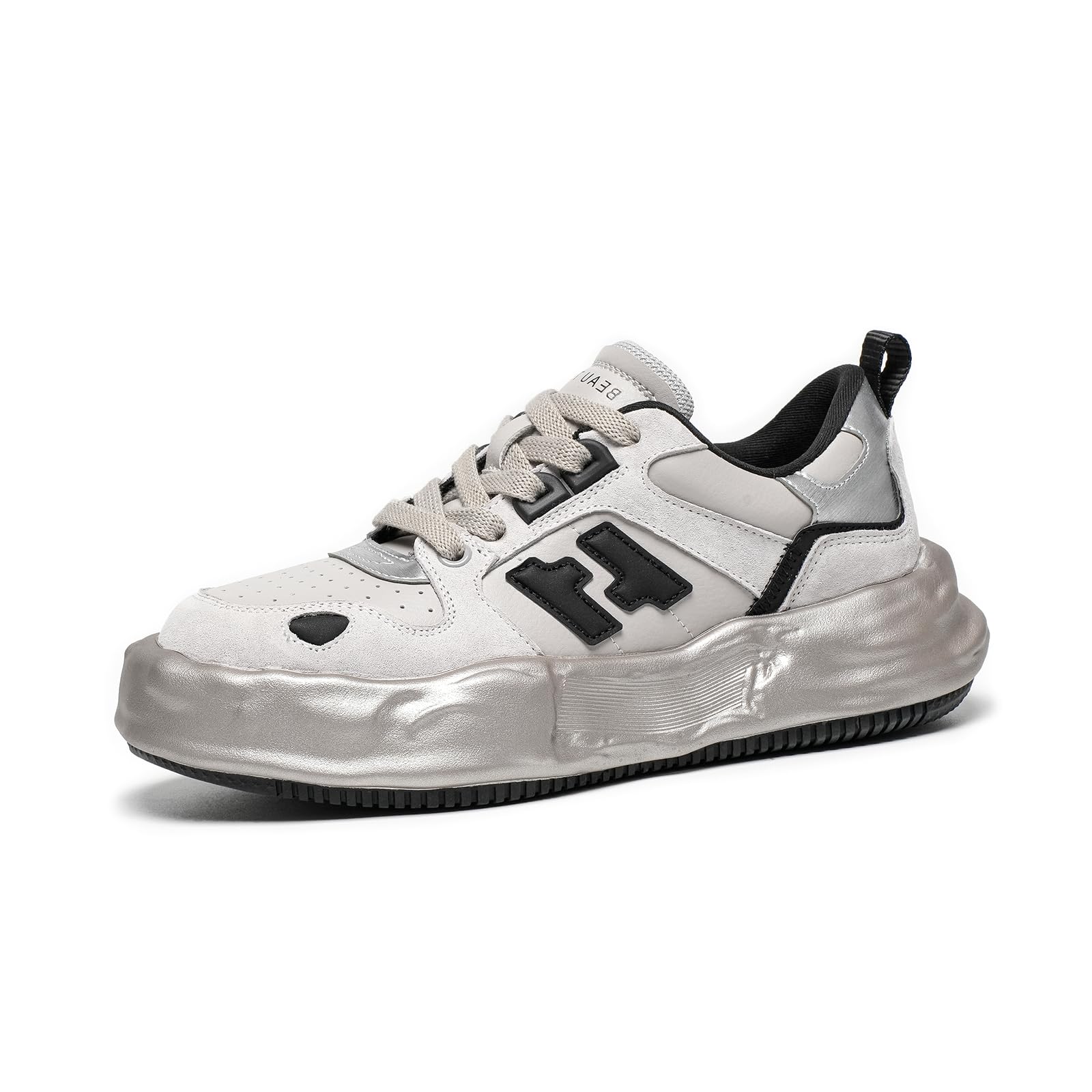 BEAU TODAY Women's Chunky Sneakers - Fashionable Breathable Comfort Casual Tennis Shoes for Women | Lightweight Lace-Up Gym Shoes for Travel, Work & Everyday Wear