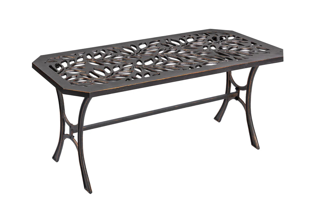 Outdoor Flora Coffee Table - Rustic Wooden Patio Furniture for Garden, Deck, and Backyard - Perfect for Relaxing & Entertaining