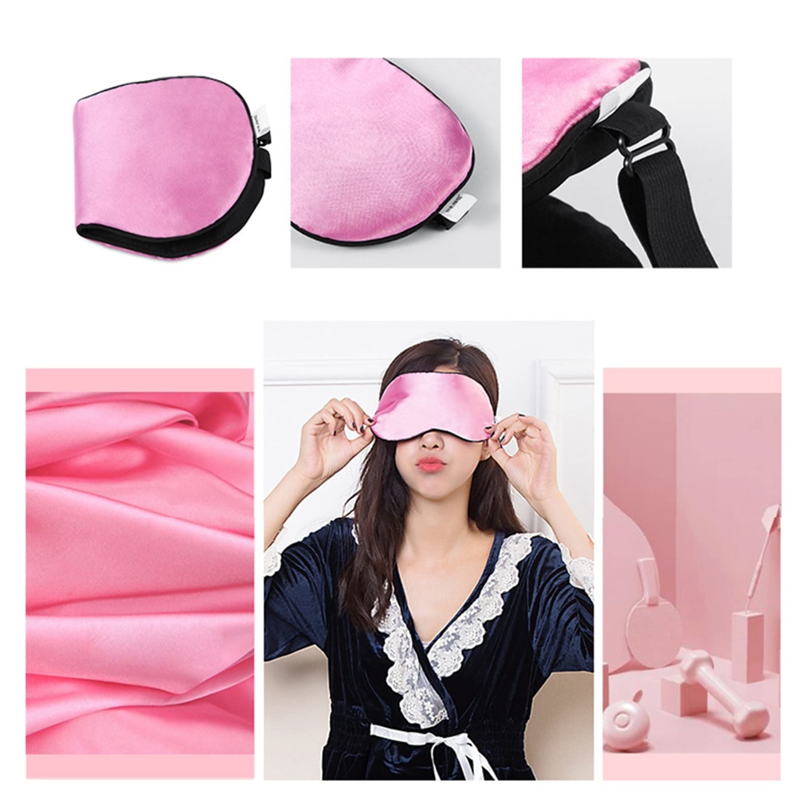 100% Natural Mulberry Silk Sleep Mask - Soft & Comfortable Eye Mask for Women & Men - Breathable & Smooth Silk Eye Cover for Sleeping, Travel & Relaxation (Green)