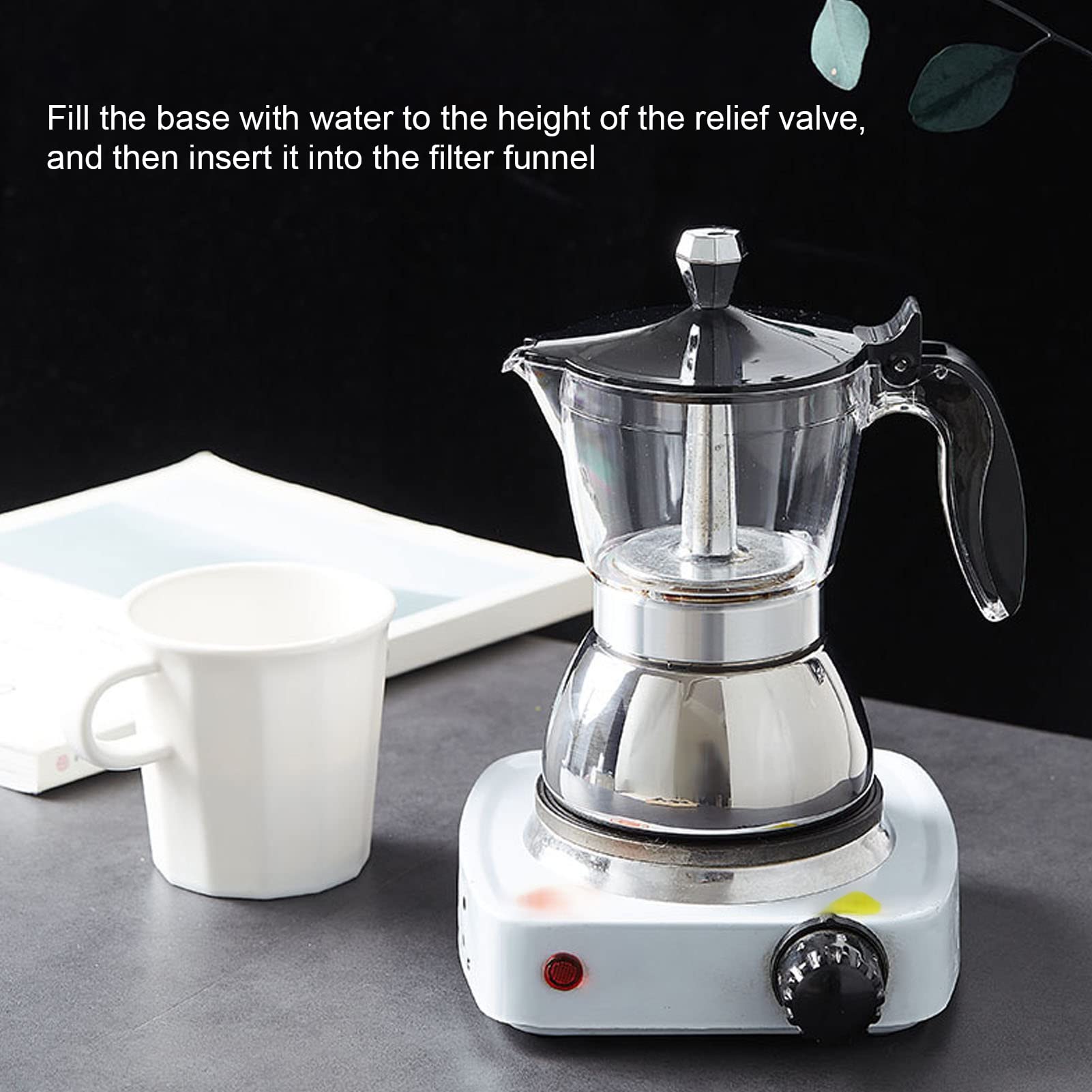 6-Cup Stainless Steel Italian Octagonal Moka Pot - Stovetop Espresso Maker with Ergonomic Handle for Home Brewing | Perfect for Coffee Lovers, Gifts & Camping Trips