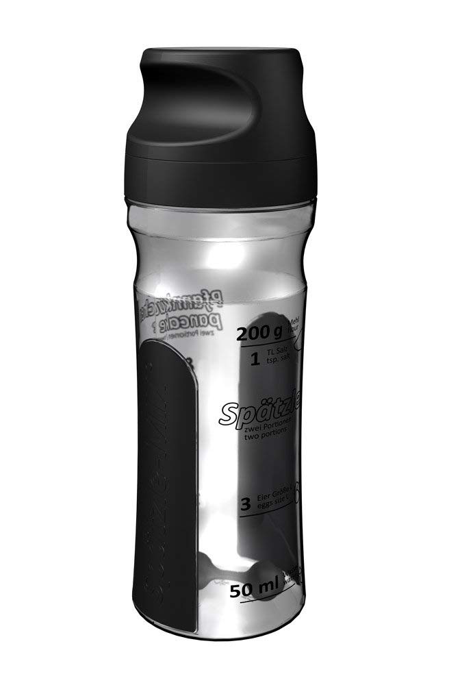 GEFU Stainless Steel Crepe & Pancake Batter Shaker - Easy Pour Spout for Perfect Homemade Crepes, Pancakes, and Waffles - Ideal for Breakfast, Brunch, and Family Cooking