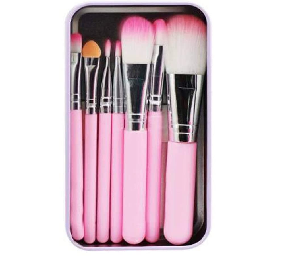 SIRF TUM 7 Foundation Brush Set - 7 Piece Mini Makeup Brush Kit with Storage Box | Perfect for Travel, Professional Makeup Artists & Everyday Beauty Routine